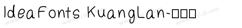 IdeaFonts KuangLan字体转换